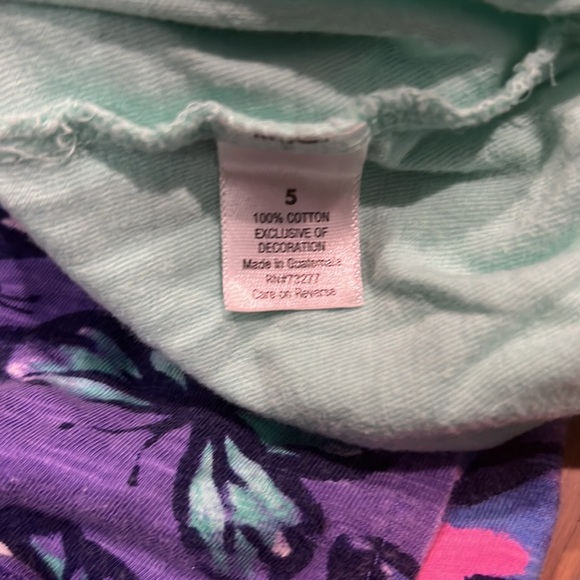 Kids  set size 5 100% cotton butterfly skorts - Picture 3 of 4